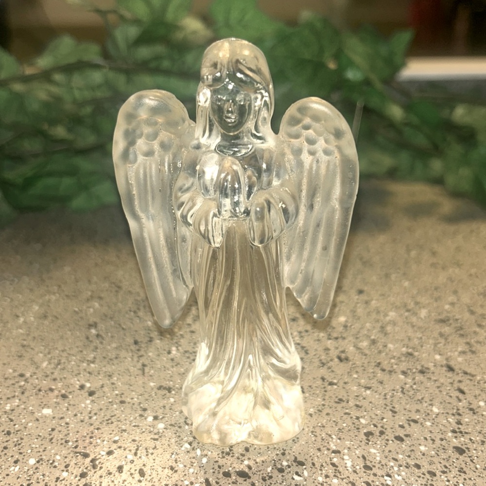 Crystal Angel Figurine - Praying Guardian Angel